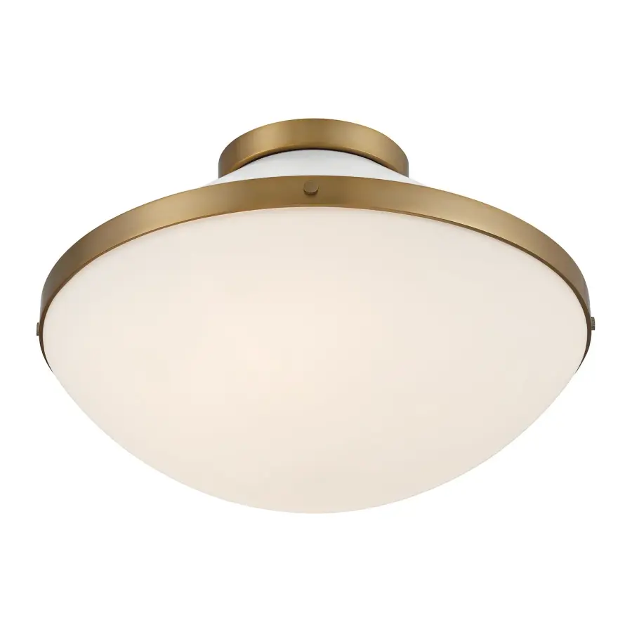 Xander 16.25" Flush Mount in Vibrant Gold with Blush Glass - Image 37