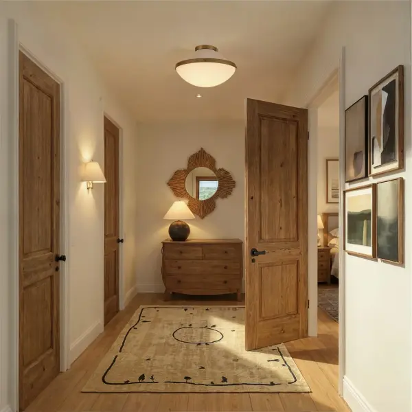 Xander 16.25" Flush Mount in Vibrant Gold with Blush Glass - Image 39