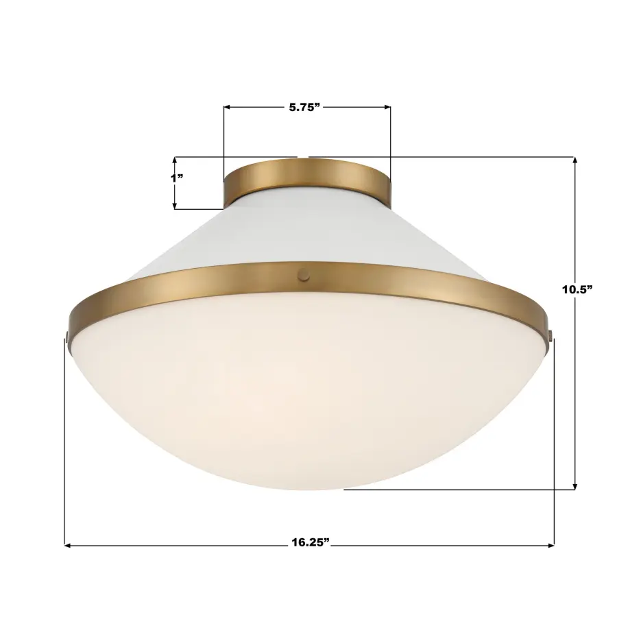 Xander 16.25" Flush Mount in Vibrant Gold with Blush Glass - Image 40