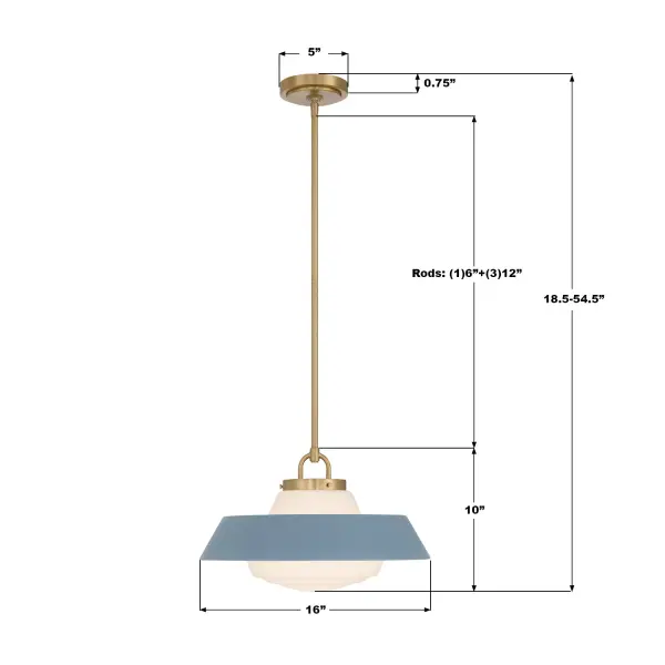 Xander 16" Pendant in Vibrant Gold with Green Glass - Image 16