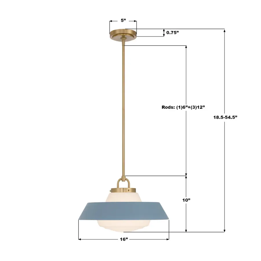 Xander 16" Pendant in Vibrant Gold with Green Glass - Image 16