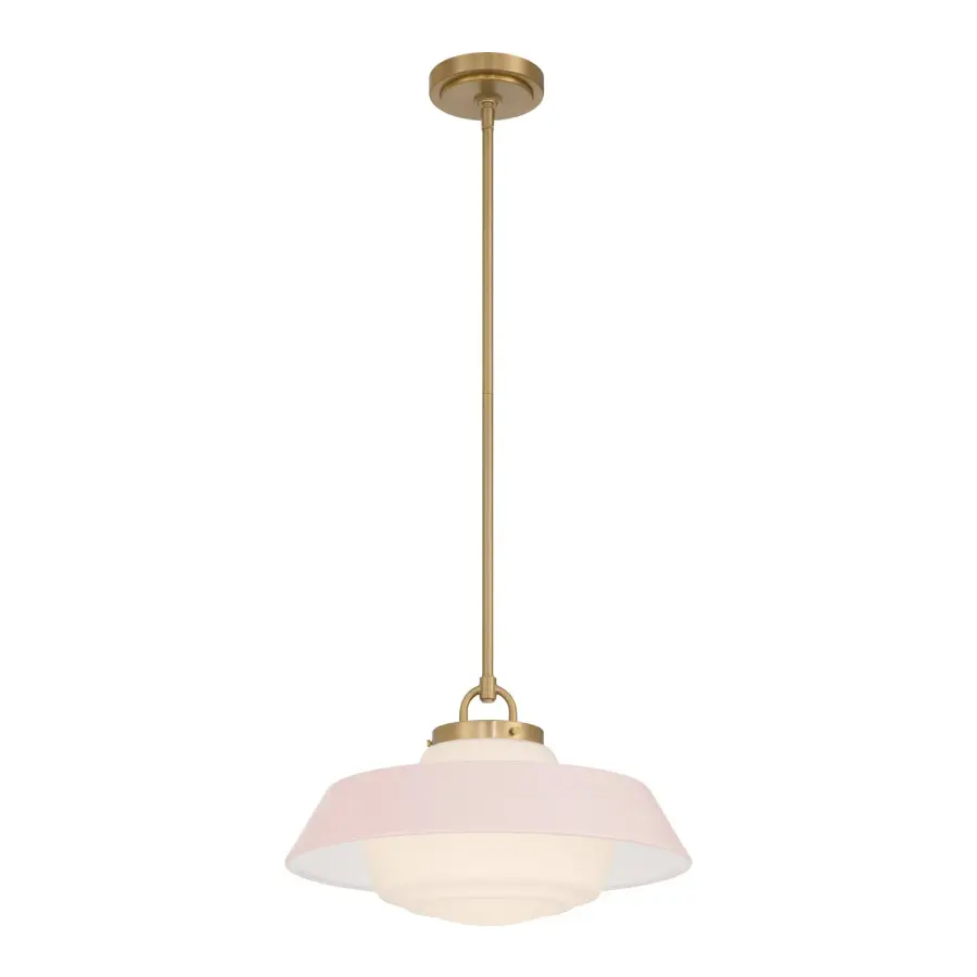 Xander 16" Pendant in Vibrant Gold with Green Glass - Image 17