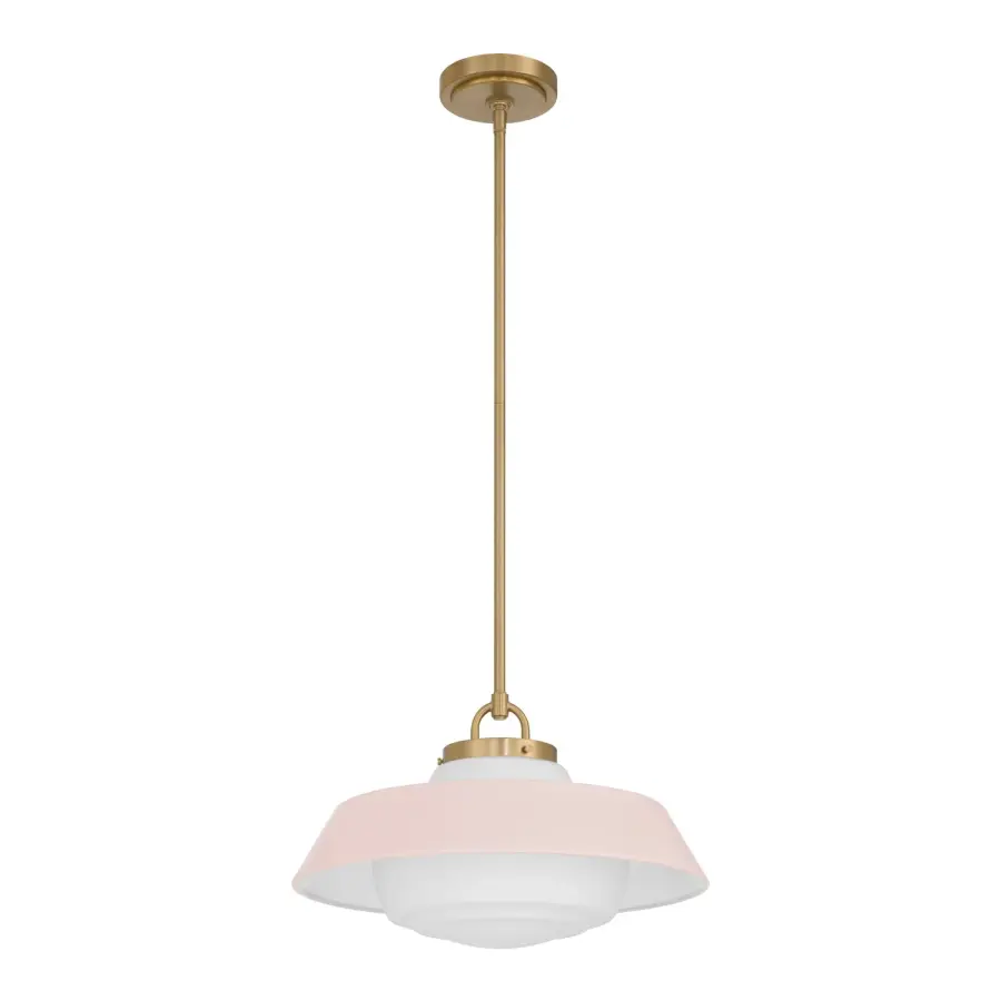 Xander 16" Pendant in Vibrant Gold with Green Glass - Image 18