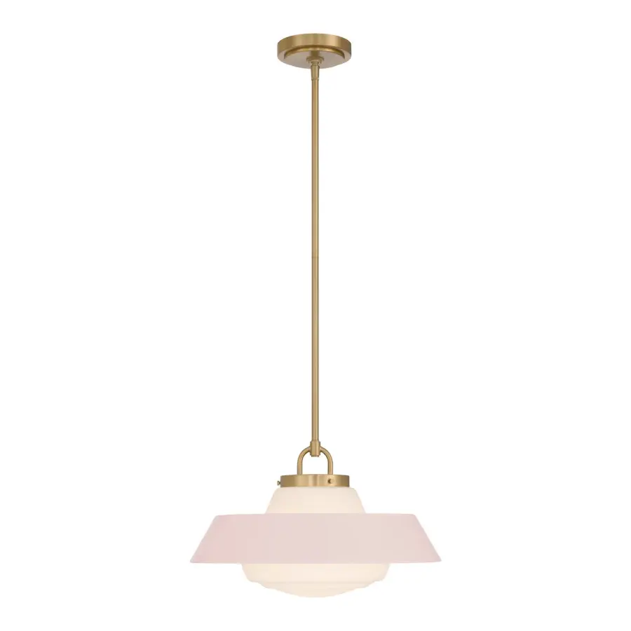Xander 16" Pendant in Vibrant Gold with Green Glass - Image 19
