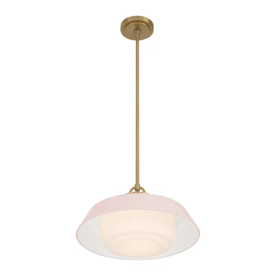 Xander 16" Pendant in Vibrant Gold with Green Glass - Image 20