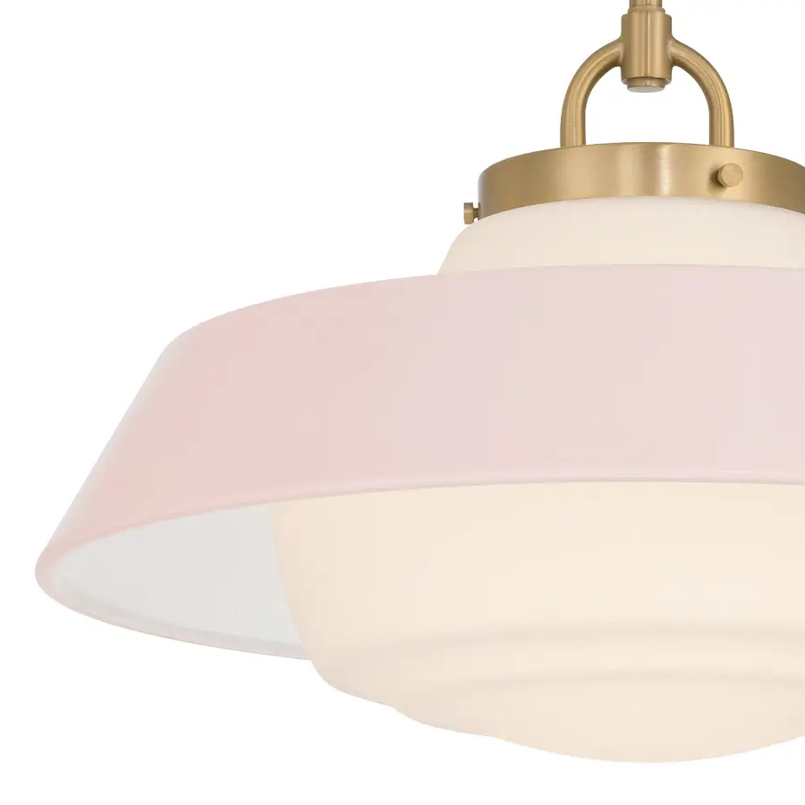 Xander 16" Pendant in Vibrant Gold with Green Glass - Image 22