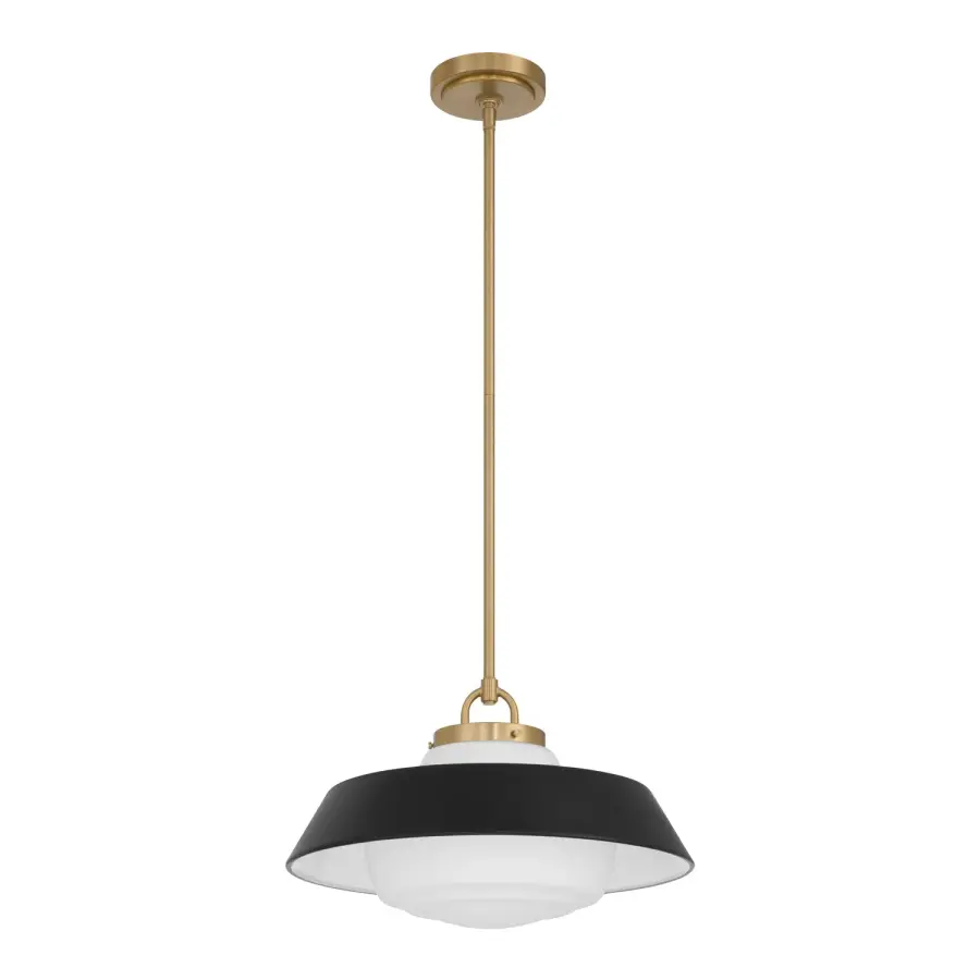 Xander 16" Pendant in Vibrant Gold with Green Glass - Image 26