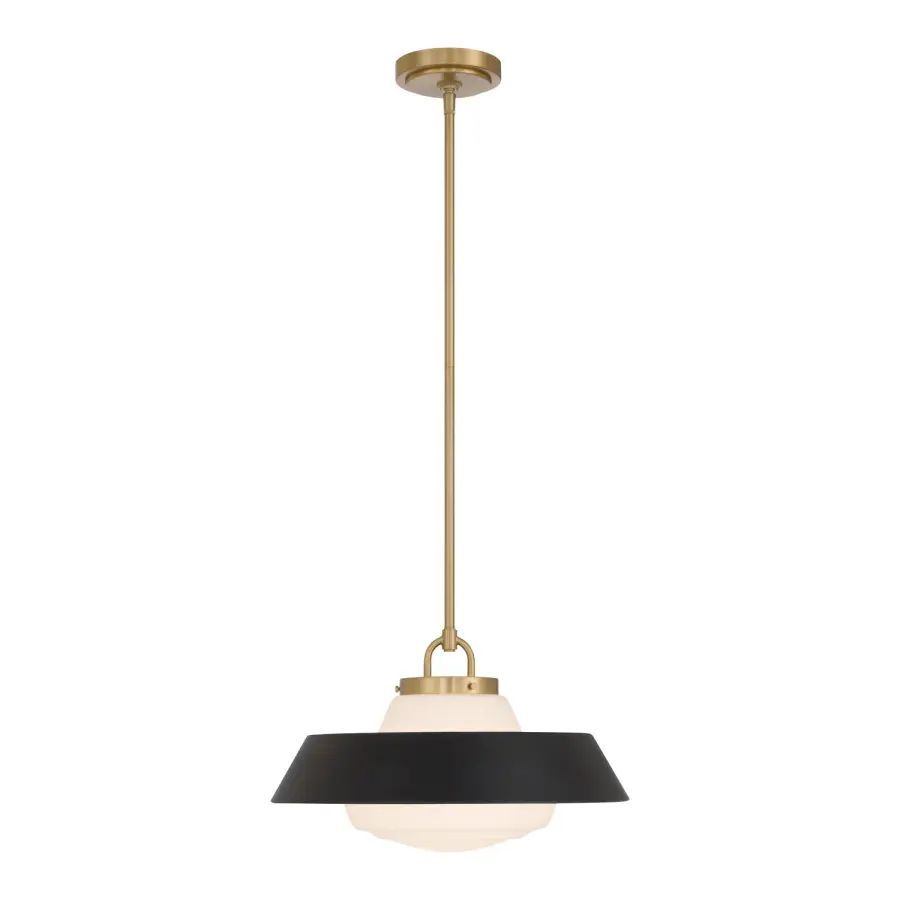 Xander 16" Pendant in Vibrant Gold with Green Glass - Image 27