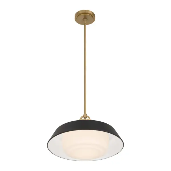 Xander 16" Pendant in Vibrant Gold with Green Glass - Image 28