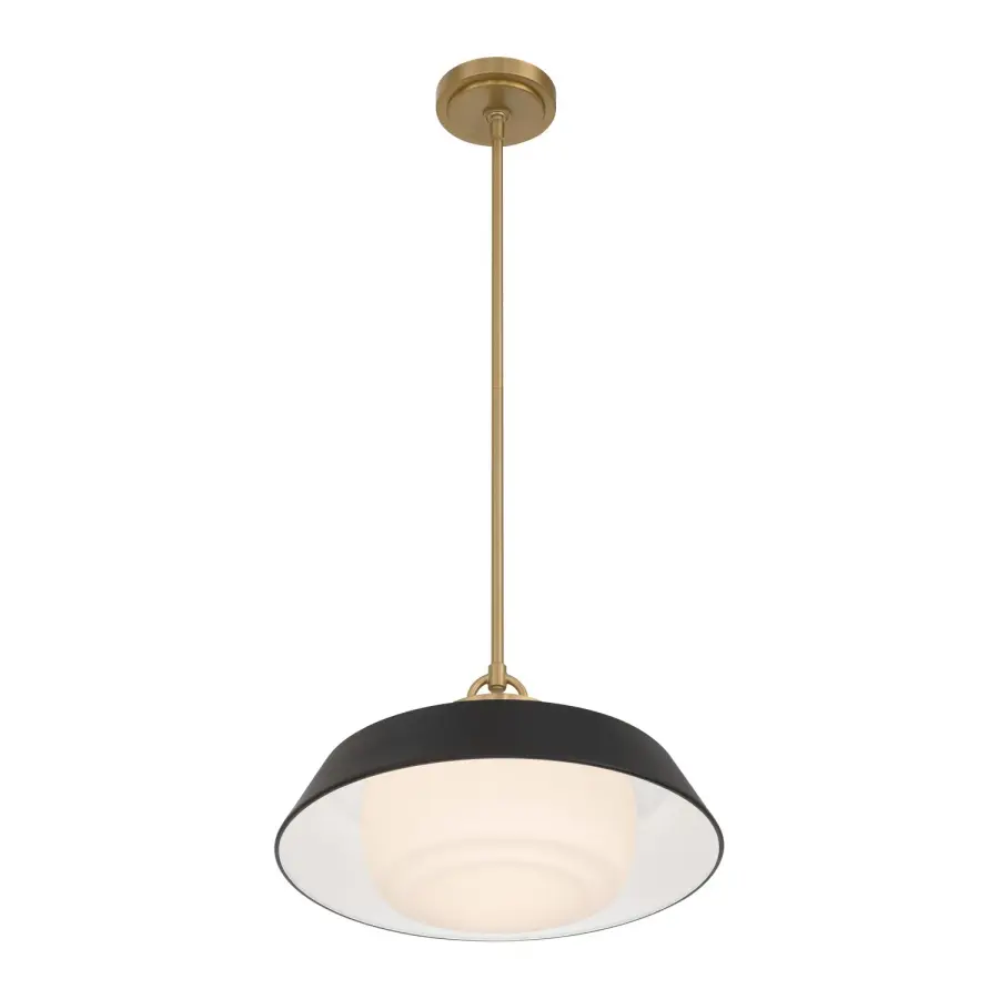 Xander 16" Pendant in Vibrant Gold with Green Glass - Image 28