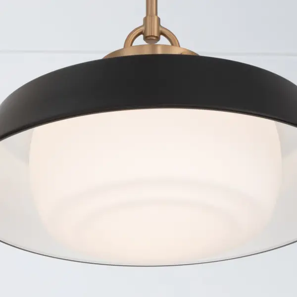 Xander 16" Pendant in Vibrant Gold with Green Glass - Image 29