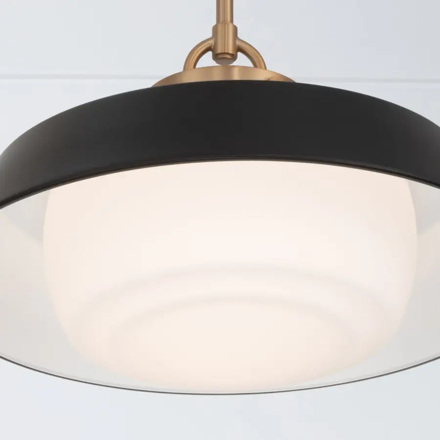 Xander 16" Pendant in Vibrant Gold with Green Glass - Image 29