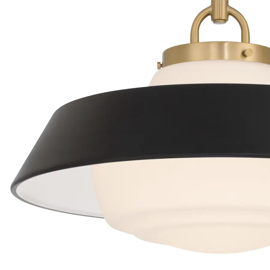 Xander 16" Pendant in Vibrant Gold with Green Glass - Image 30