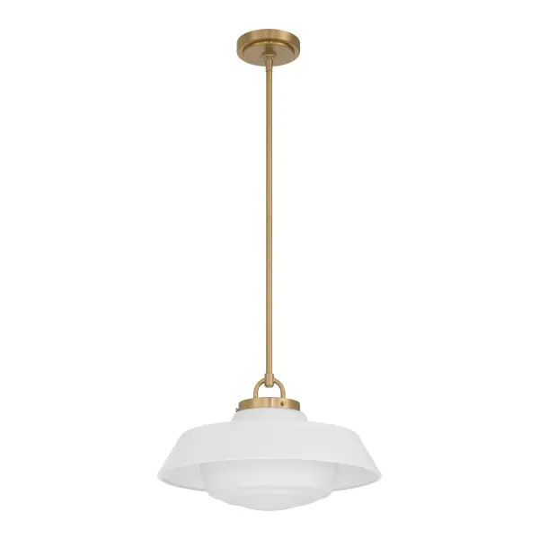 Xander 16" Pendant in Vibrant Gold with Green Glass - Image 34