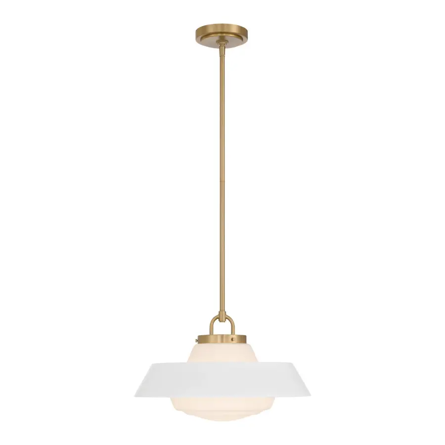 Xander 16" Pendant in Vibrant Gold with Green Glass - Image 35