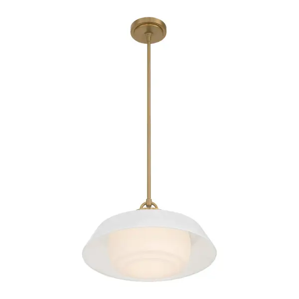 Xander 16" Pendant in Vibrant Gold with Green Glass - Image 36