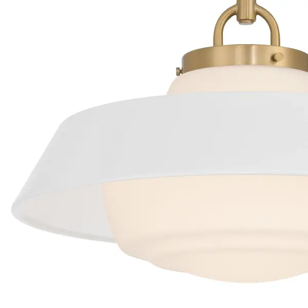 Xander 16" Pendant in Vibrant Gold with Green Glass - Image 37