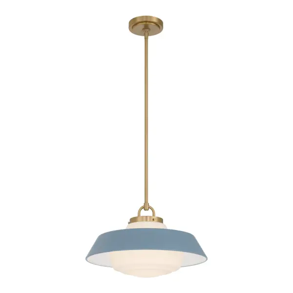 Xander 16" Pendant in Vibrant Gold with Green Glass - Image 9