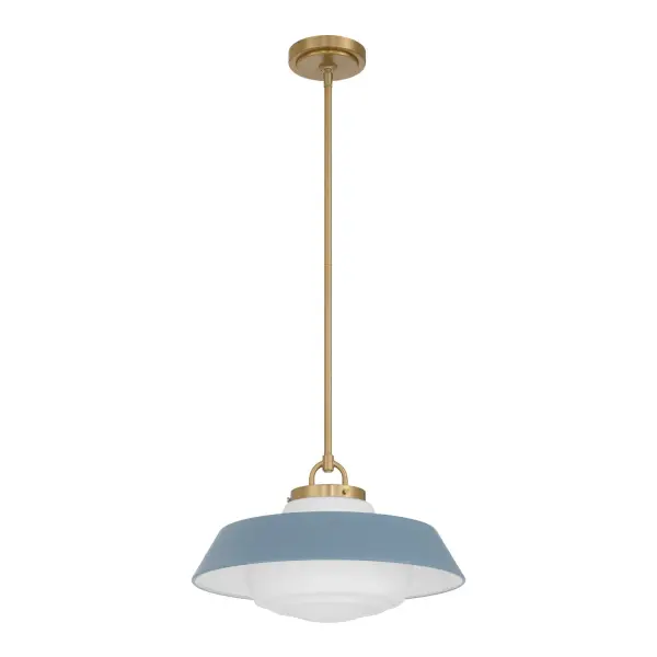 Xander 16" Pendant in Vibrant Gold with Green Glass - Image 10