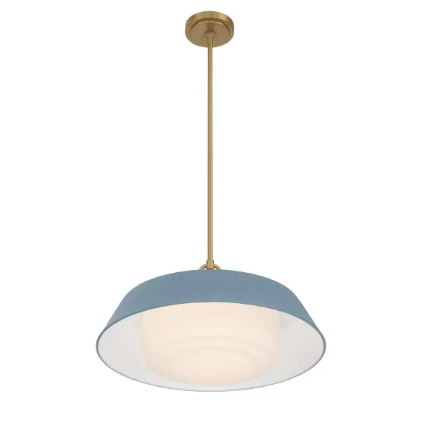 Xander 20" Pendant in Vibrant Gold with Green Glass - Image 11