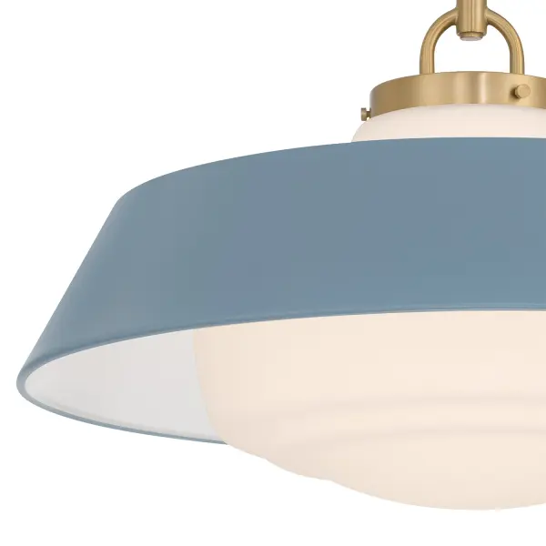 Xander 20" Pendant in Vibrant Gold with Green Glass - Image 12