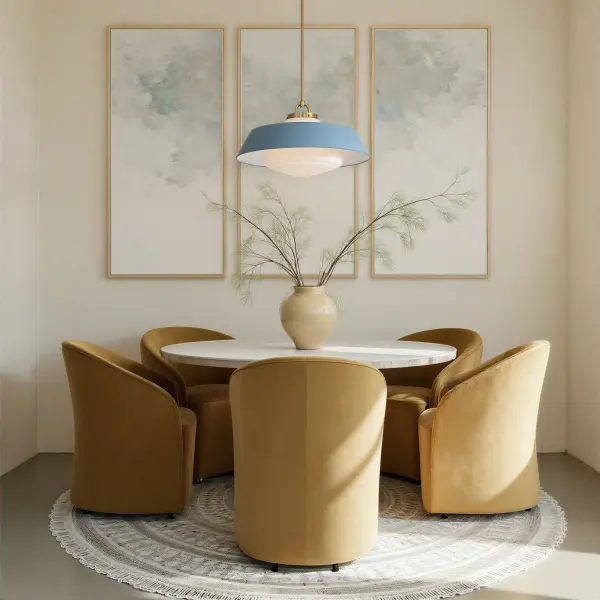 Xander 20" Pendant in Vibrant Gold with Green Glass - Image 13