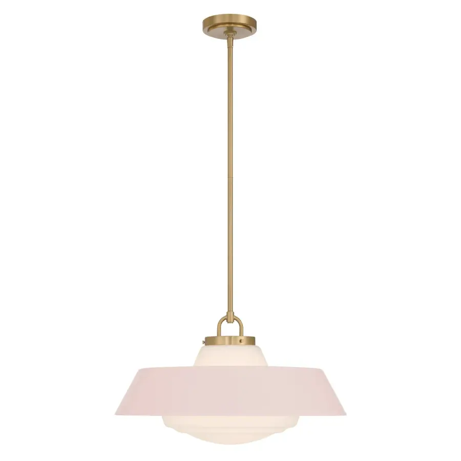 Xander 20" Pendant in Vibrant Gold with Green Glass - Image 17
