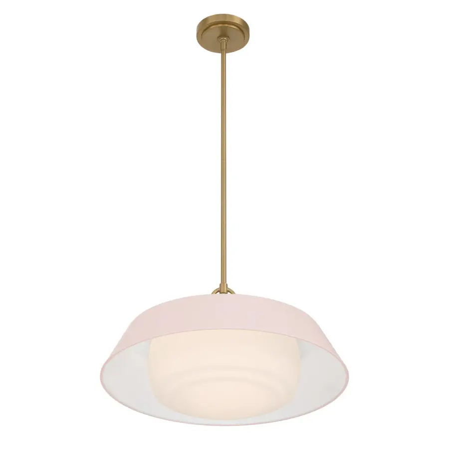 Xander 20" Pendant in Vibrant Gold with Green Glass - Image 18