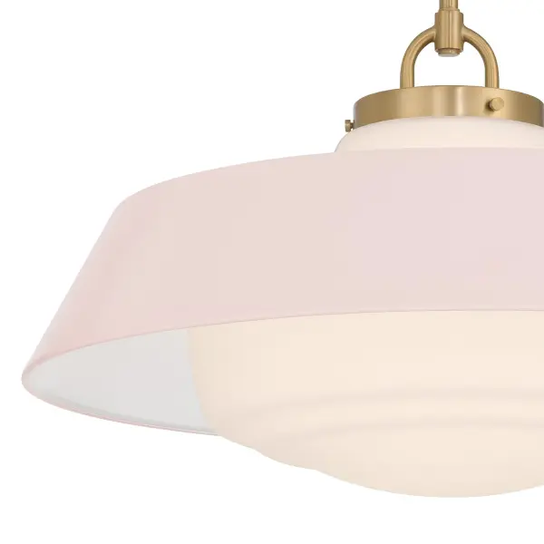 Xander 20" Pendant in Vibrant Gold with Green Glass - Image 19