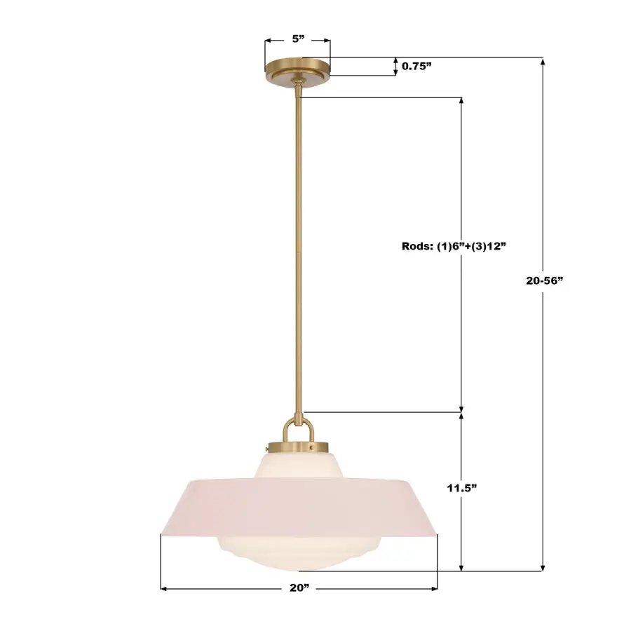 Xander 20" Pendant in Vibrant Gold with Green Glass - Image 21