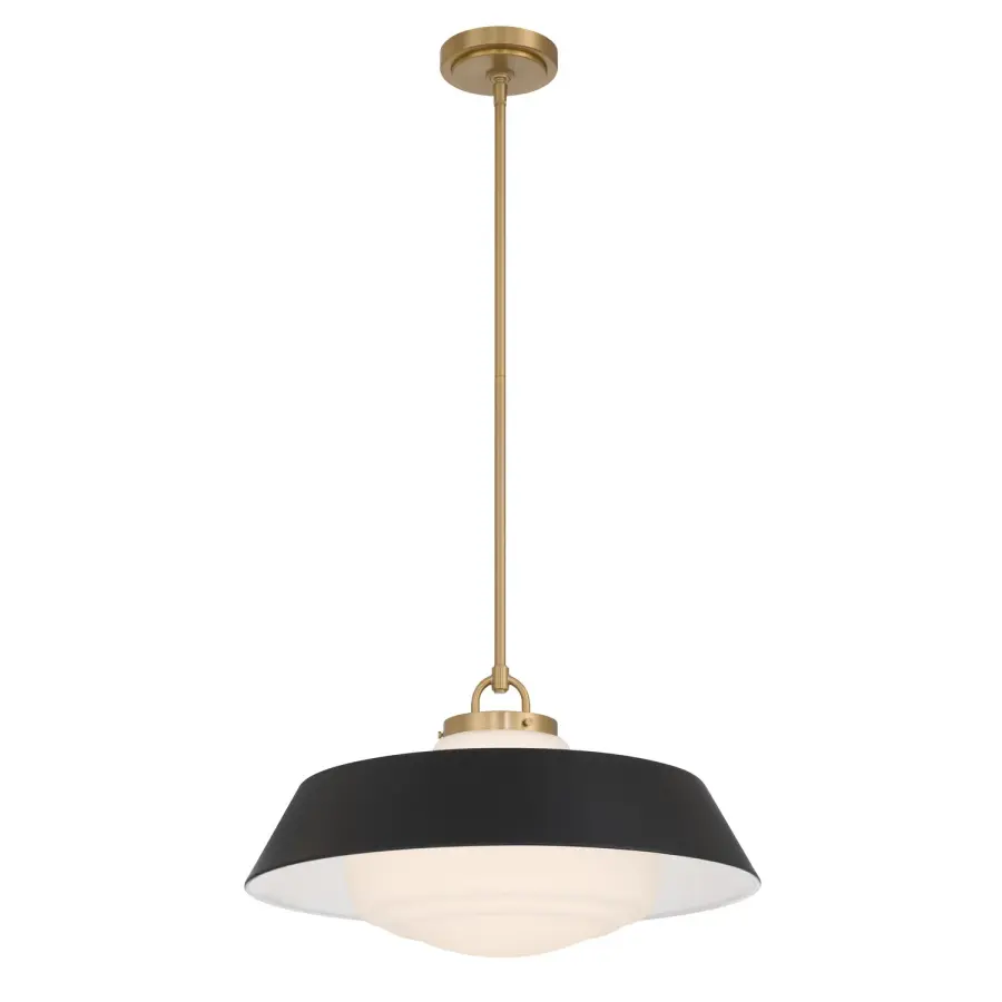 Xander 20" Pendant in Vibrant Gold with Green Glass - Image 22