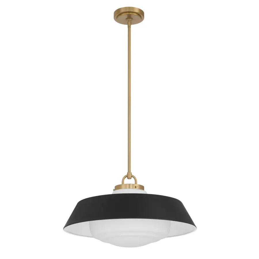 Xander 20" Pendant in Vibrant Gold with Green Glass - Image 23