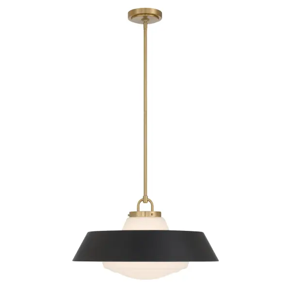 Xander 20" Pendant in Vibrant Gold with Green Glass - Image 24