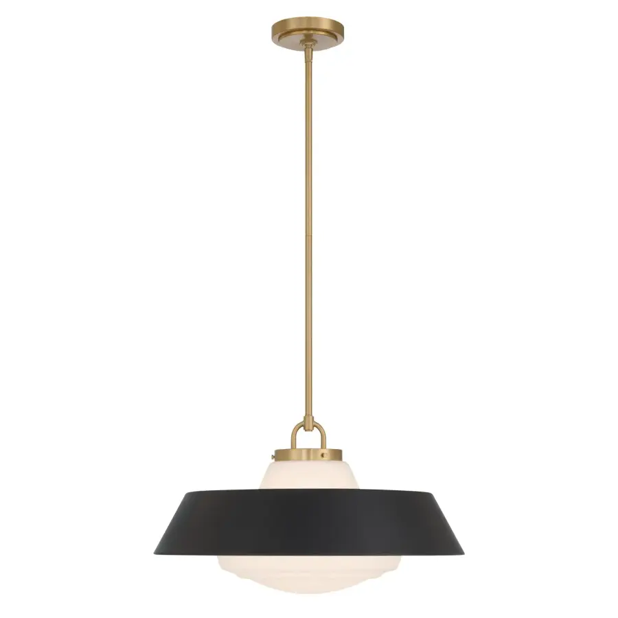 Xander 20" Pendant in Vibrant Gold with Green Glass - Image 24