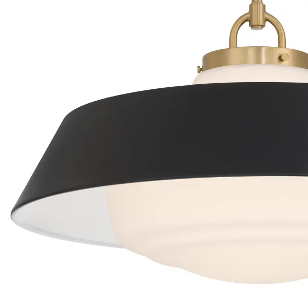 Xander 20" Pendant in Vibrant Gold with Green Glass - Image 26