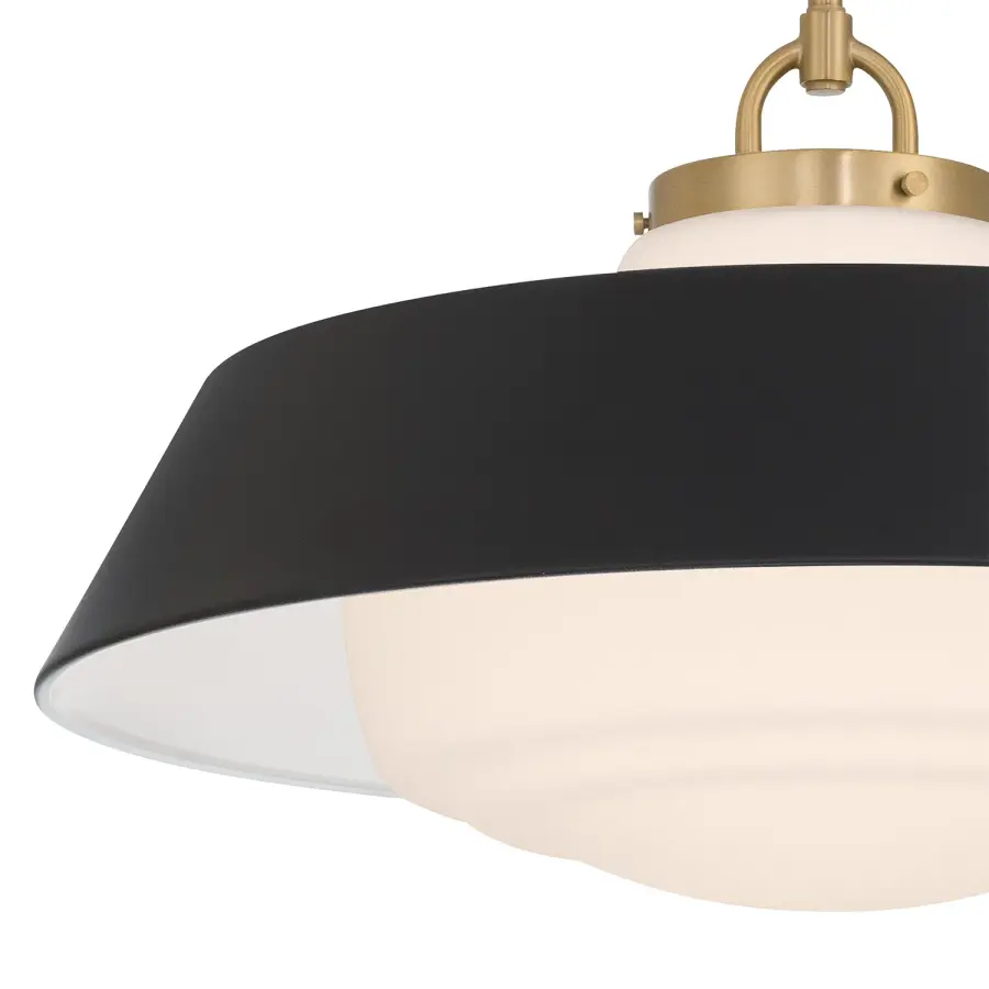 Xander 20" Pendant in Vibrant Gold with Green Glass - Image 26