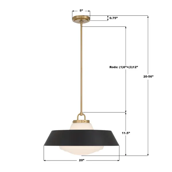 Xander 20" Pendant in Vibrant Gold with Green Glass - Image 28