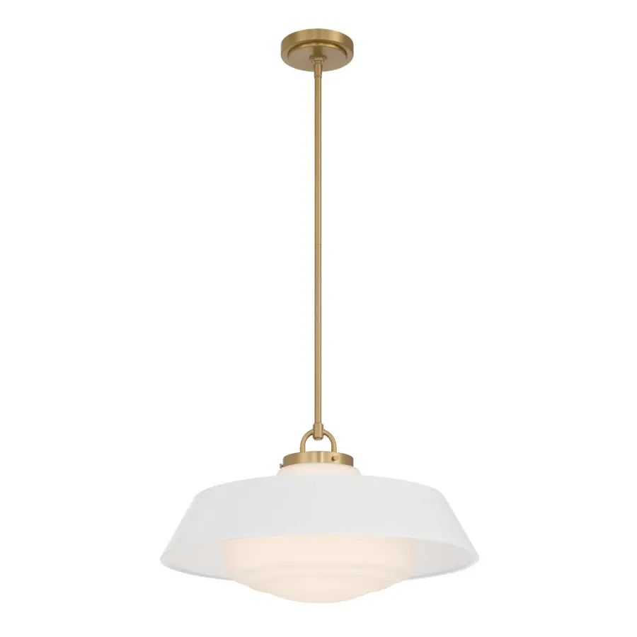 Xander 20" Pendant in Vibrant Gold with Green Glass - Image 29