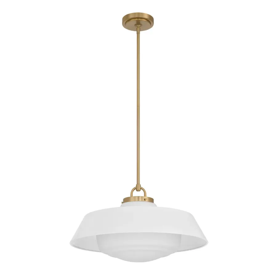 Xander 20" Pendant in Vibrant Gold with Green Glass - Image 30