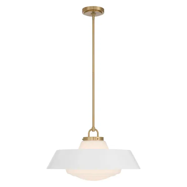 Xander 20" Pendant in Vibrant Gold with Green Glass - Image 31