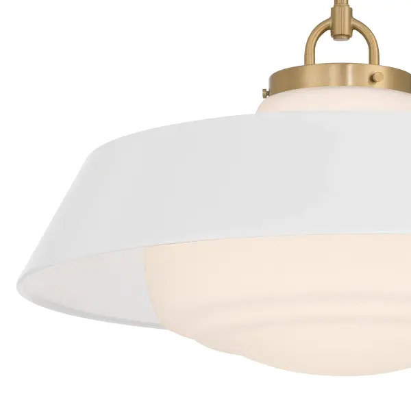 Xander 20" Pendant in Vibrant Gold with Green Glass - Image 33