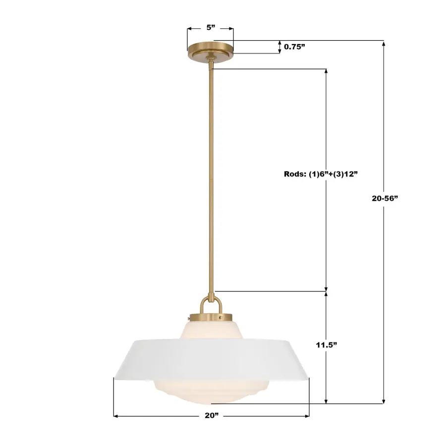 Xander 20" Pendant in Vibrant Gold with Green Glass - Image 35