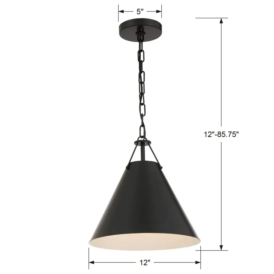 Xavier 12" Pendant in Vibrant Gold - Image 16