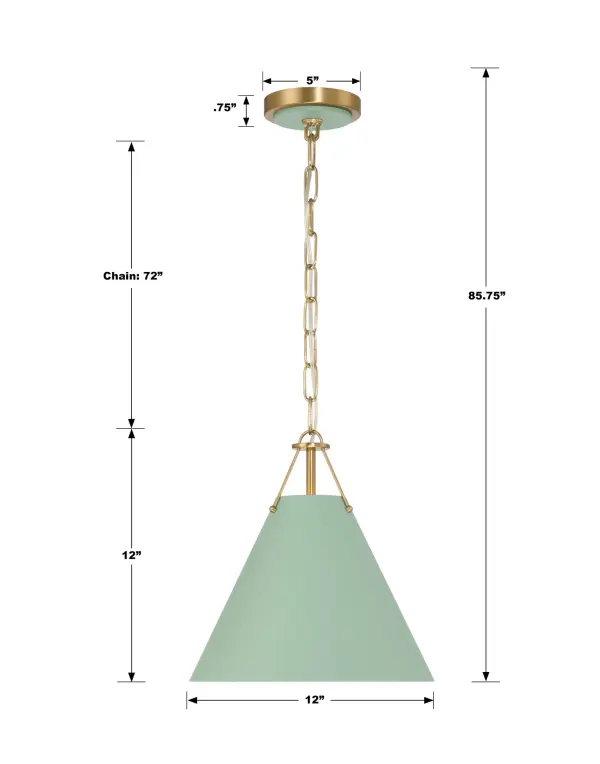 Xavier 12" Pendant in Vibrant Gold - Image 32