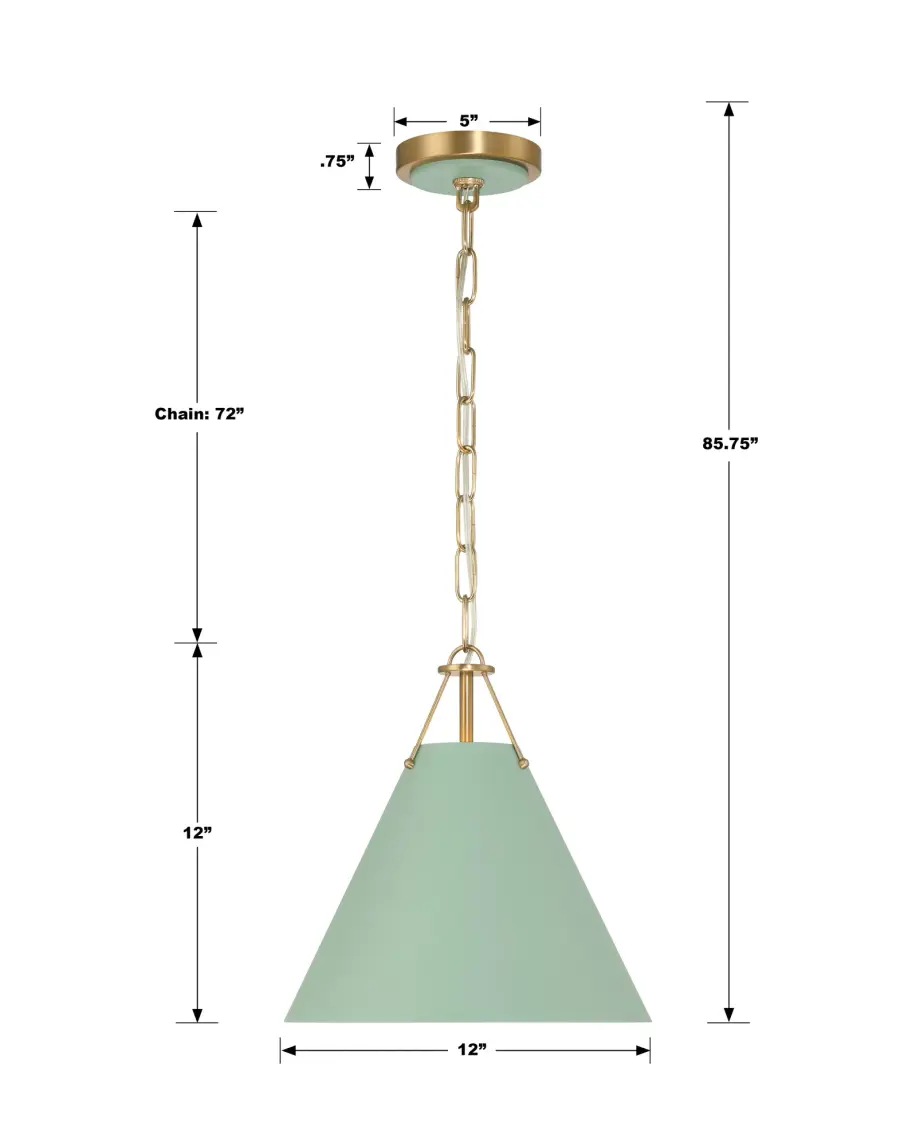 Xavier 12" Pendant in Vibrant Gold - Image 32