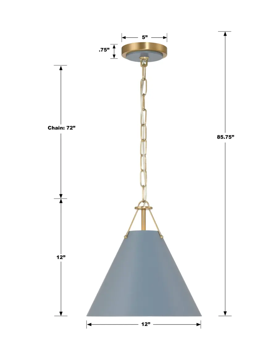Xavier 12" Pendant in Vibrant Gold - Image 6