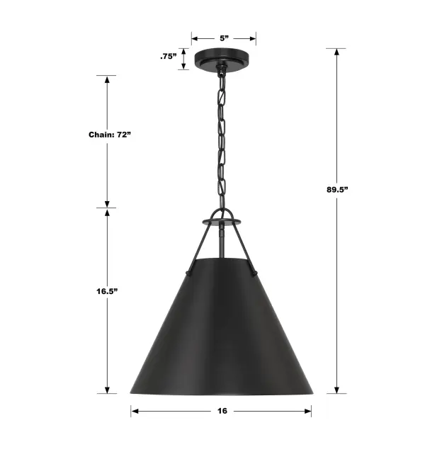 Xavier 16" Pendant in Vibrant Gold - Image 13