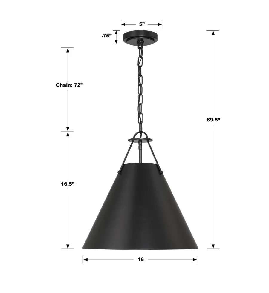 Xavier 16" Pendant in Vibrant Gold - Image 13