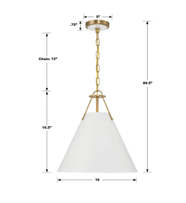 Xavier 16" Pendant in Vibrant Gold - Image 20