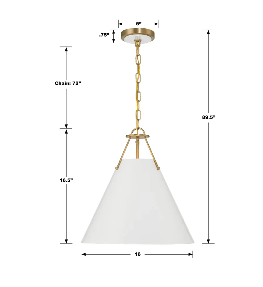 Xavier 16" Pendant in Vibrant Gold - Image 20